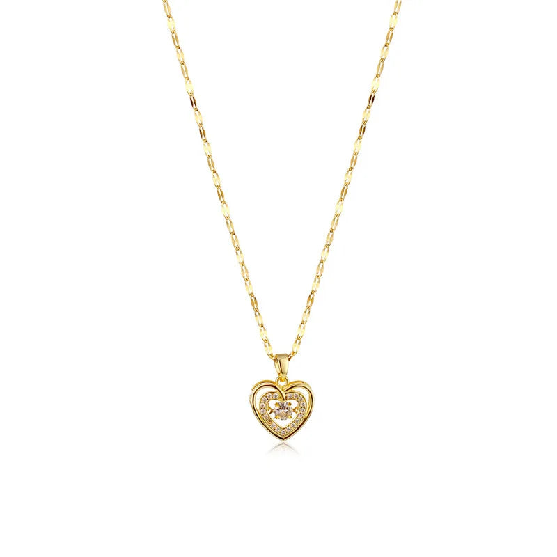 Beating Heart Crystal Necklace