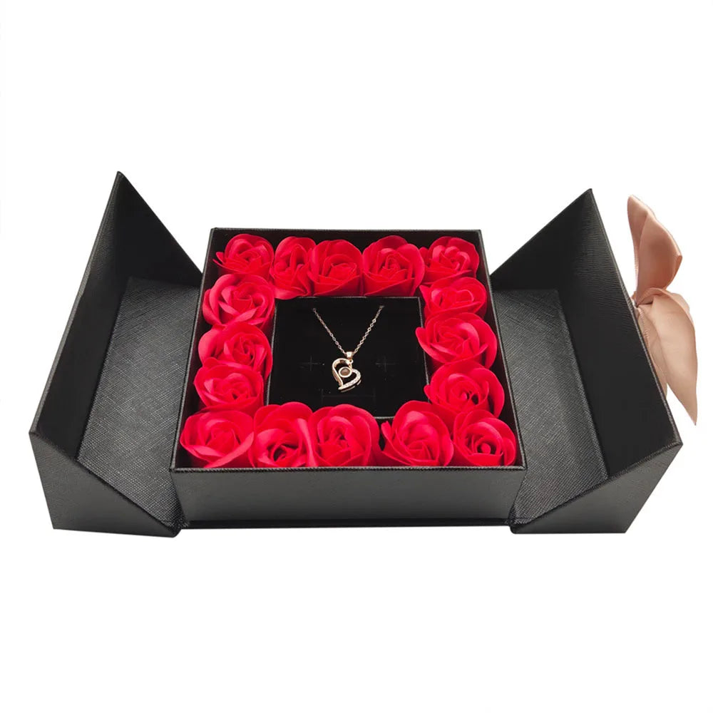 Eternal Roses Gift Box with Necklace