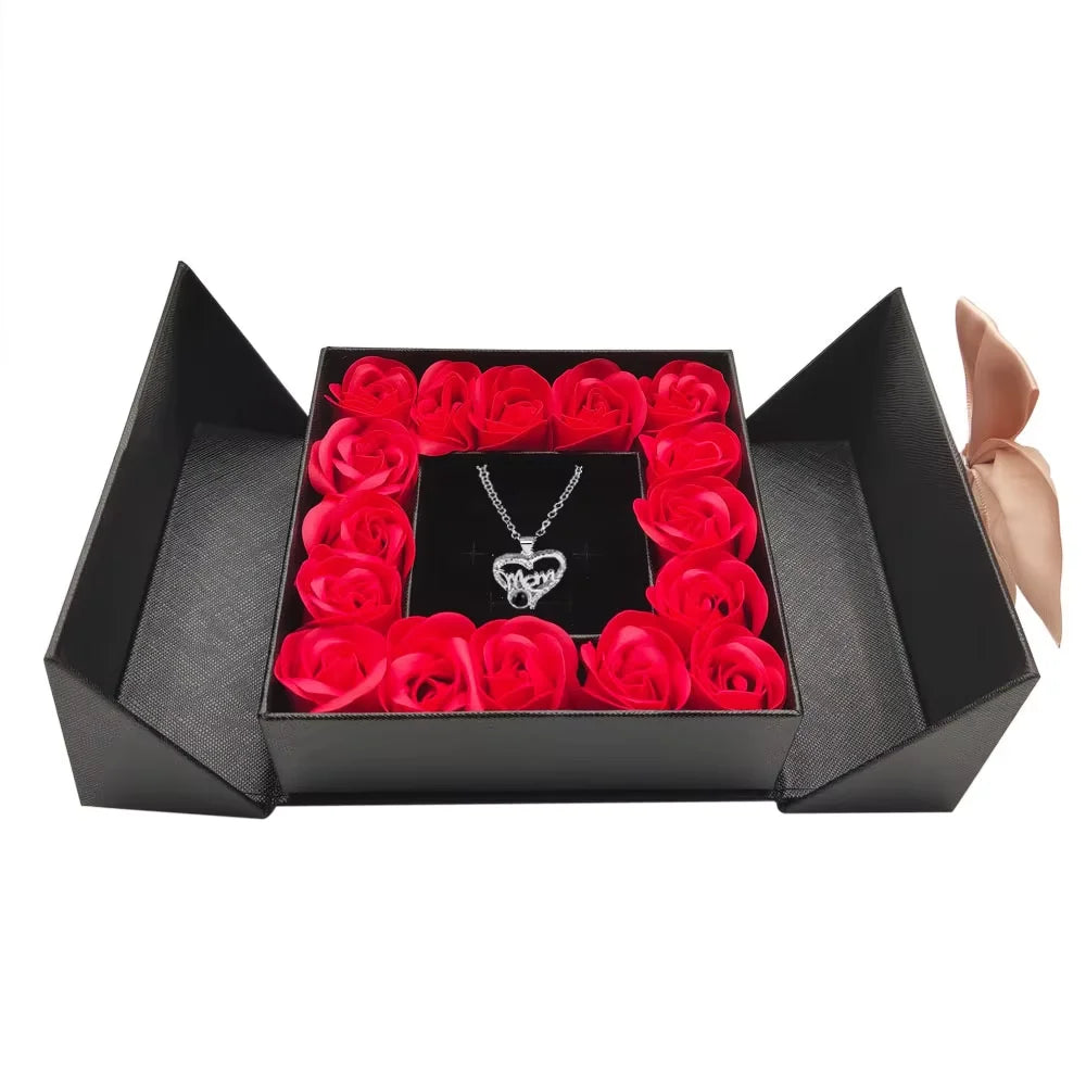 Eternal Roses Gift Box with Necklace