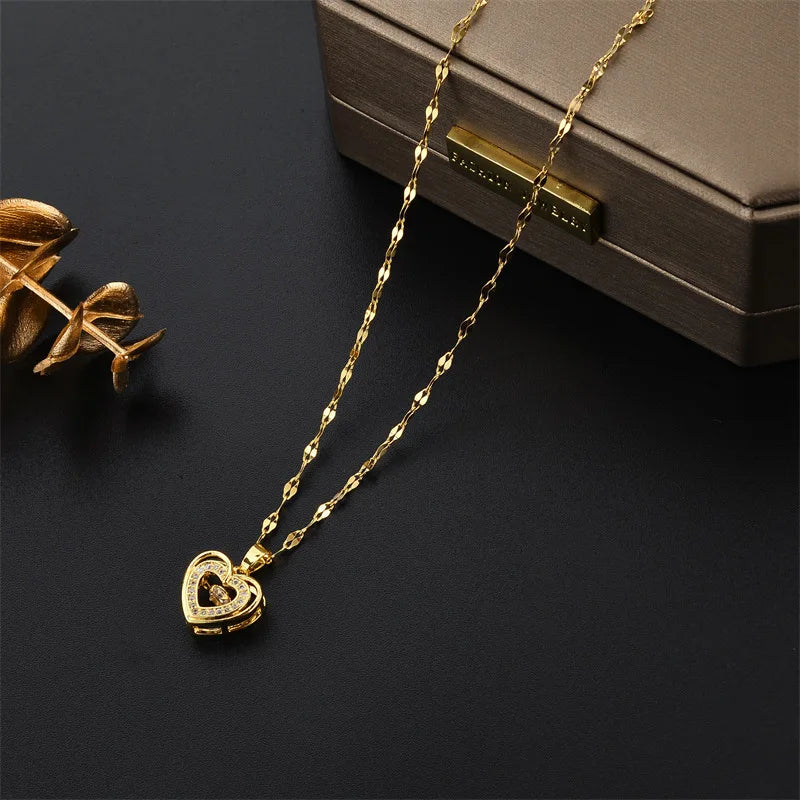 Beating Heart Crystal Necklace