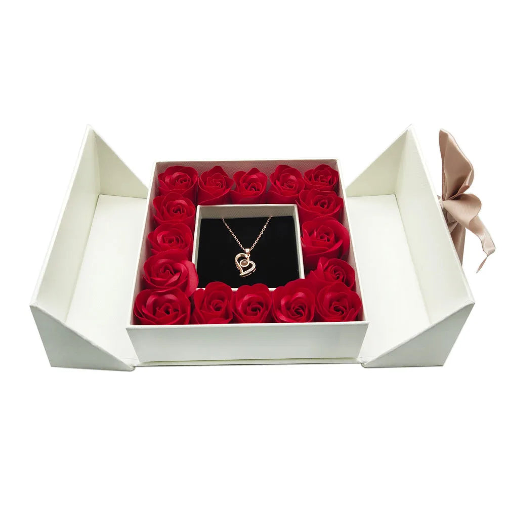 Eternal Roses Gift Box with Necklace