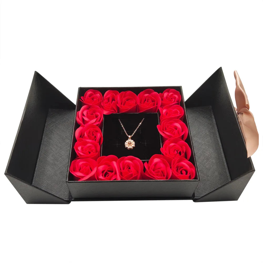 Eternal Roses Gift Box with Necklace