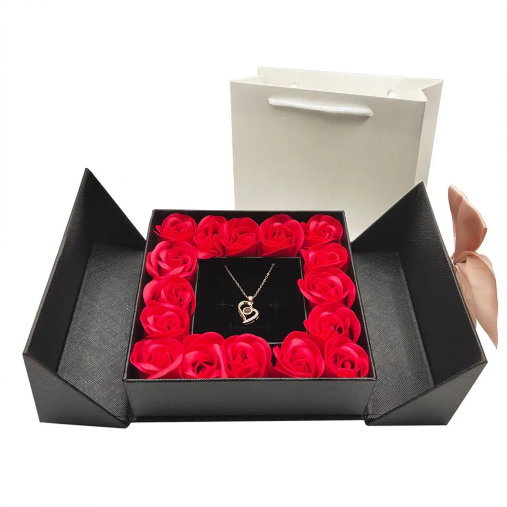 Eternal Roses Gift Box with Necklace